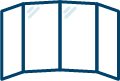 Line icon of bow window