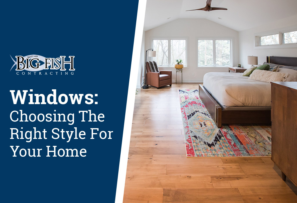 Header image including title of blog over angled blue background next to photo of bedroom with lots of windows